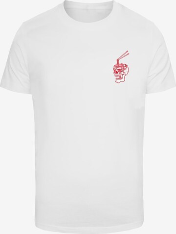 T-Shirt 'Skulls Bento' Mister Tee en blanc : devant