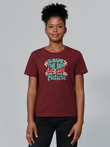 Watapparel T-Shirt 'Save the sea' in Rot: Vorderseite