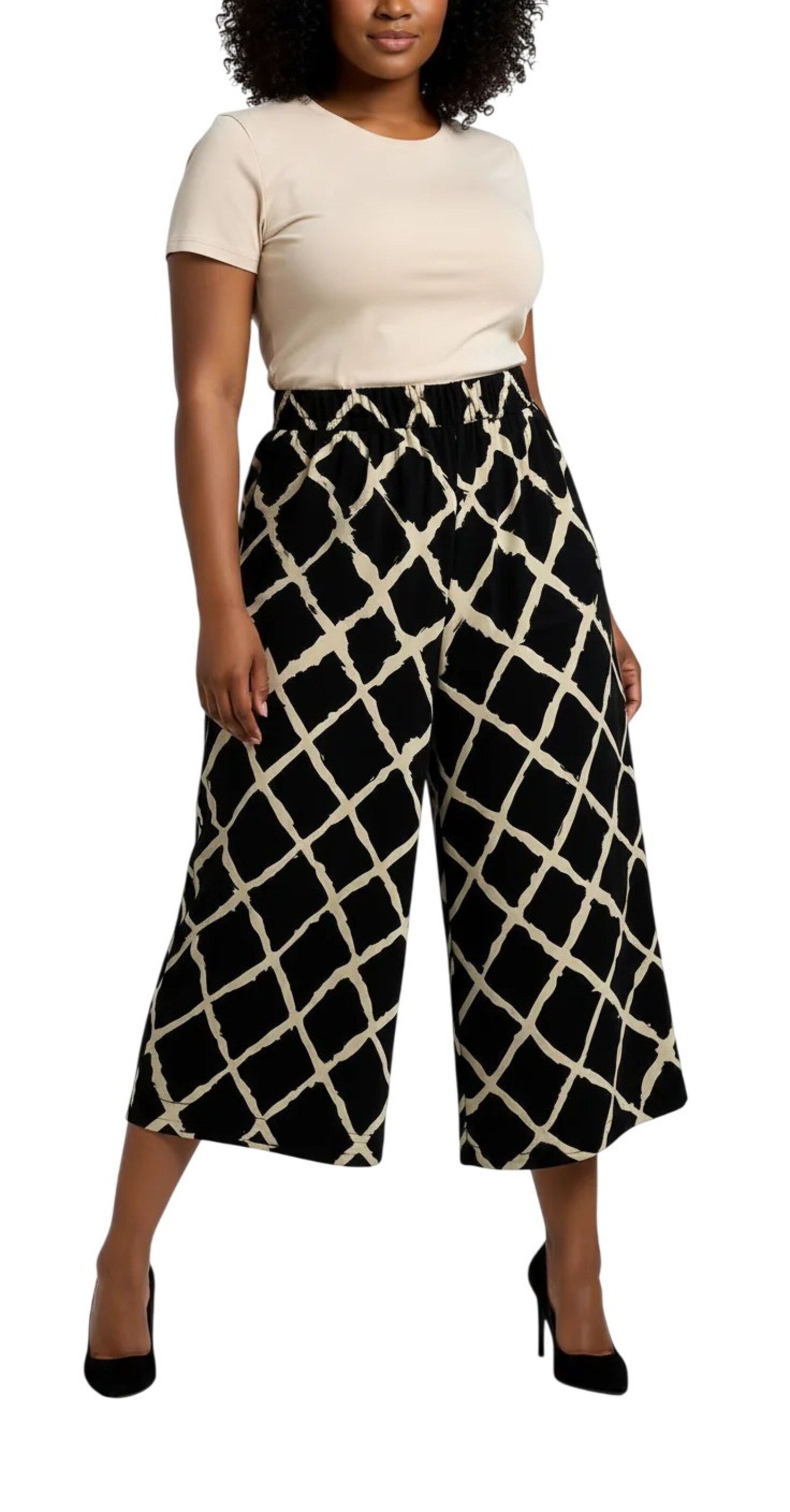 Wide Leg Pantalon Shape Of You en noir : devant