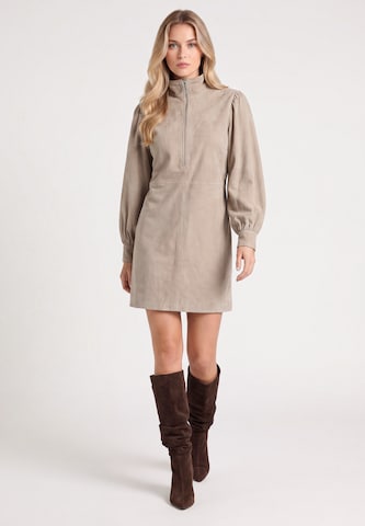 DreiMaster PREMIUM Kleid in Beige