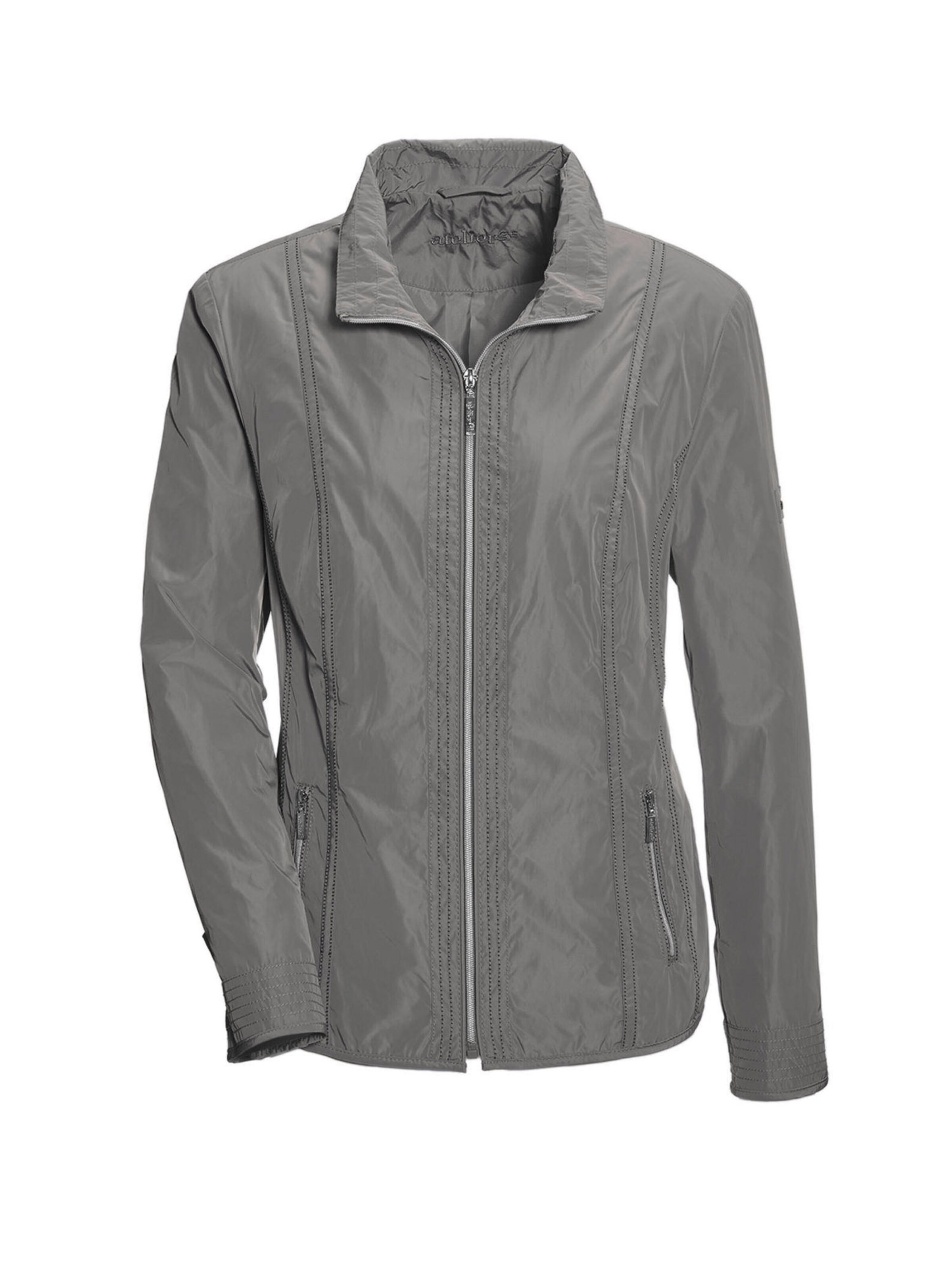 Goldner Übergangsjacke in Grau: Vorderseite