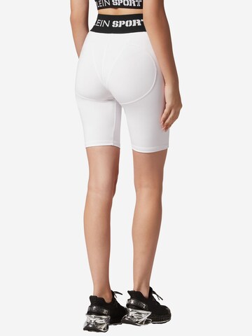 Plein Sport - Skinny Pantalón deportivo en blanco