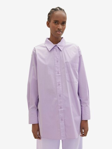 TOM TAILOR DENIM Blouse in Purple: front