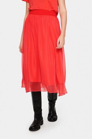 SAINT TROPEZ Skirt 'Coral' in Red: front