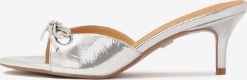 Kazar Mules in Silver: front