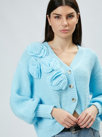 Cardigan 'Flowered' Influencer en bleu