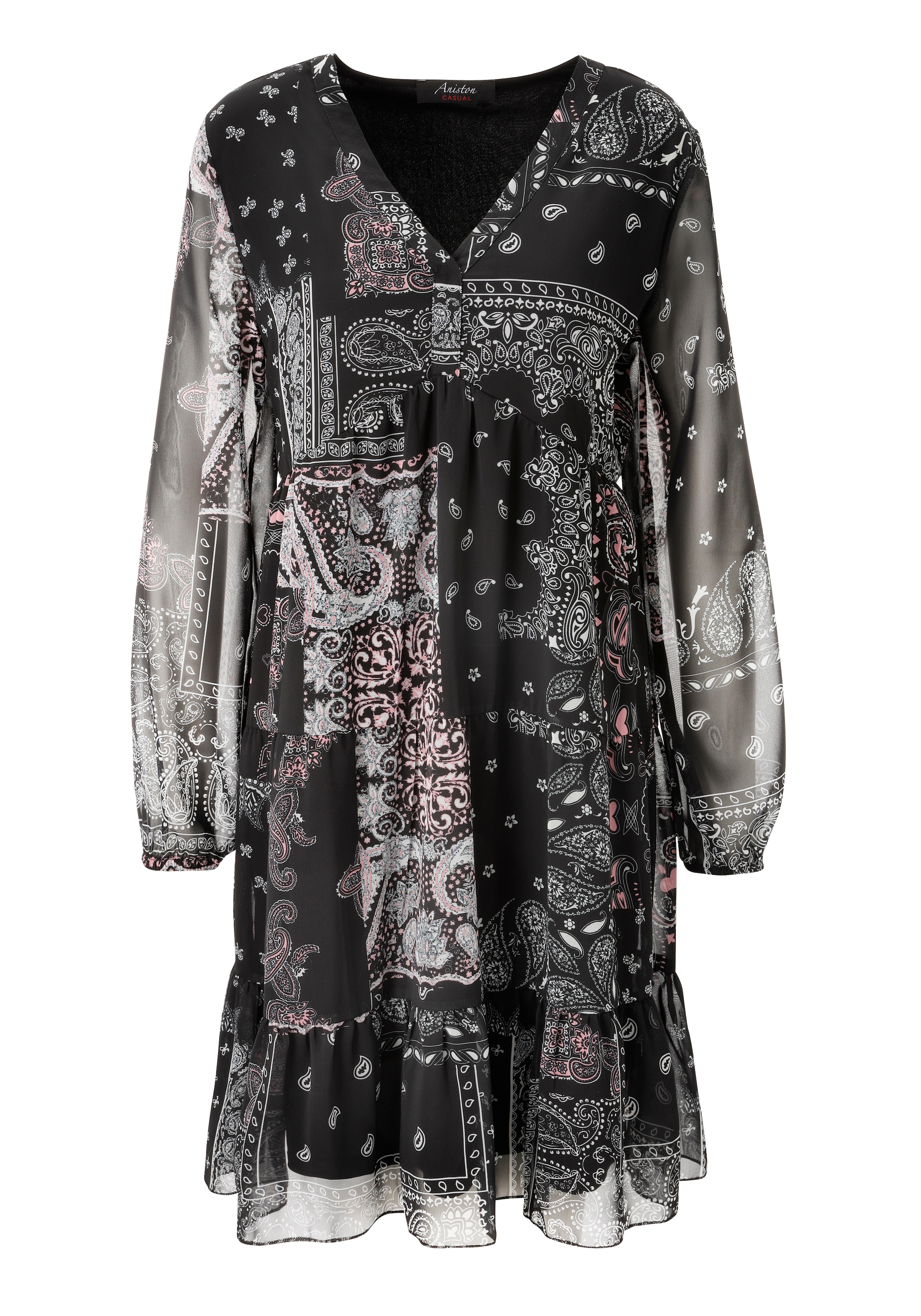 Aniston CASUAL Kleid in Schwarz: Vorderseite
