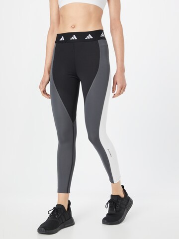 Skinny Pantalon de sport ADIDAS PERFORMANCE en gris : devant