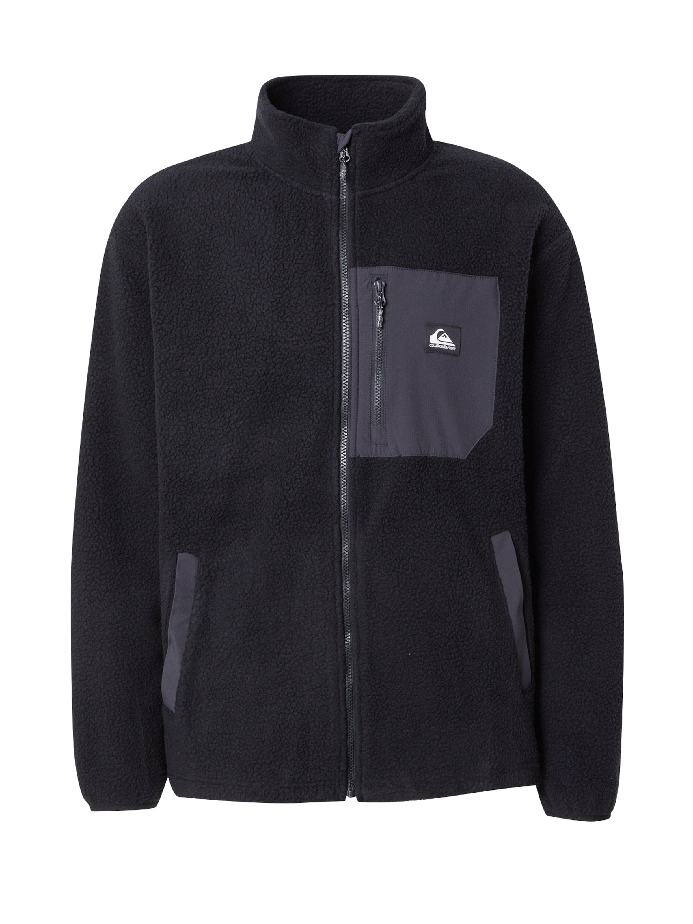 QUIKSILVER Funkčná flisová bunda 'Clean Coast' - Čierna: predná strana