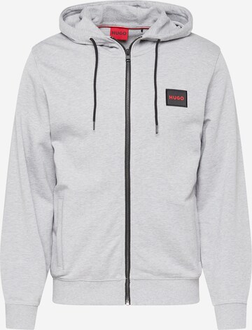 HUGO - Sudadera con cremallera 'Daple' en gris: frente