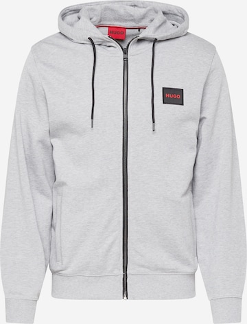 HUGO Red - Sudadera con cremallera 'Daple' en gris: frente