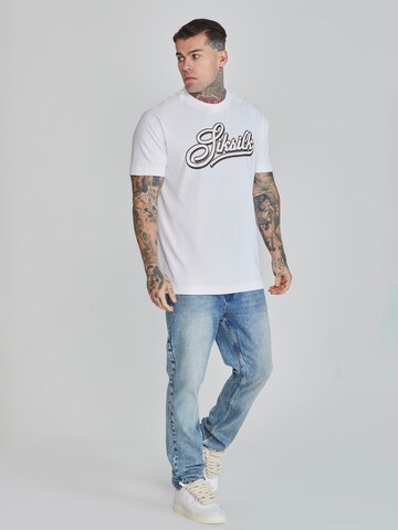 SikSilk T-Shirt in Weiß