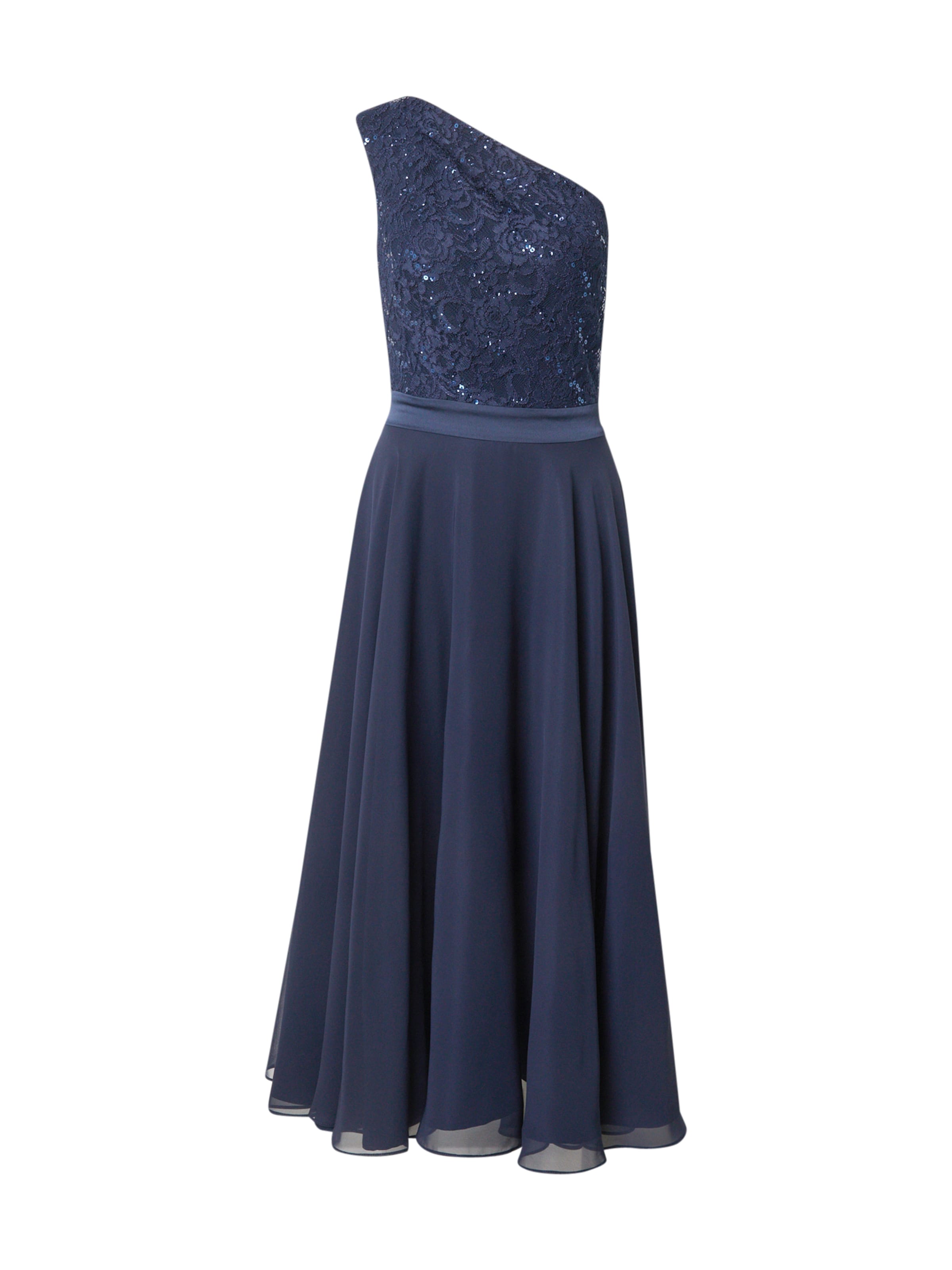 SWING Koktejlové šaty – modrá: přední strana