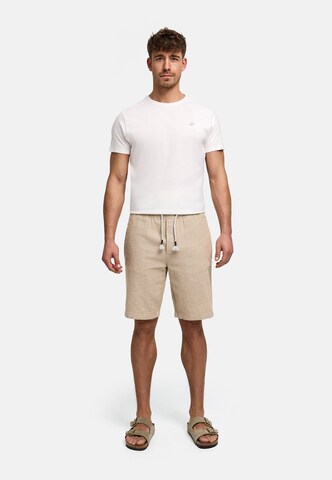INDICODE JEANS Regular Chino Pants 'Lino' in Beige