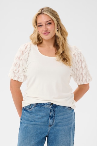 KAFFE CURVE Blouse 'KCLinda' in White: front