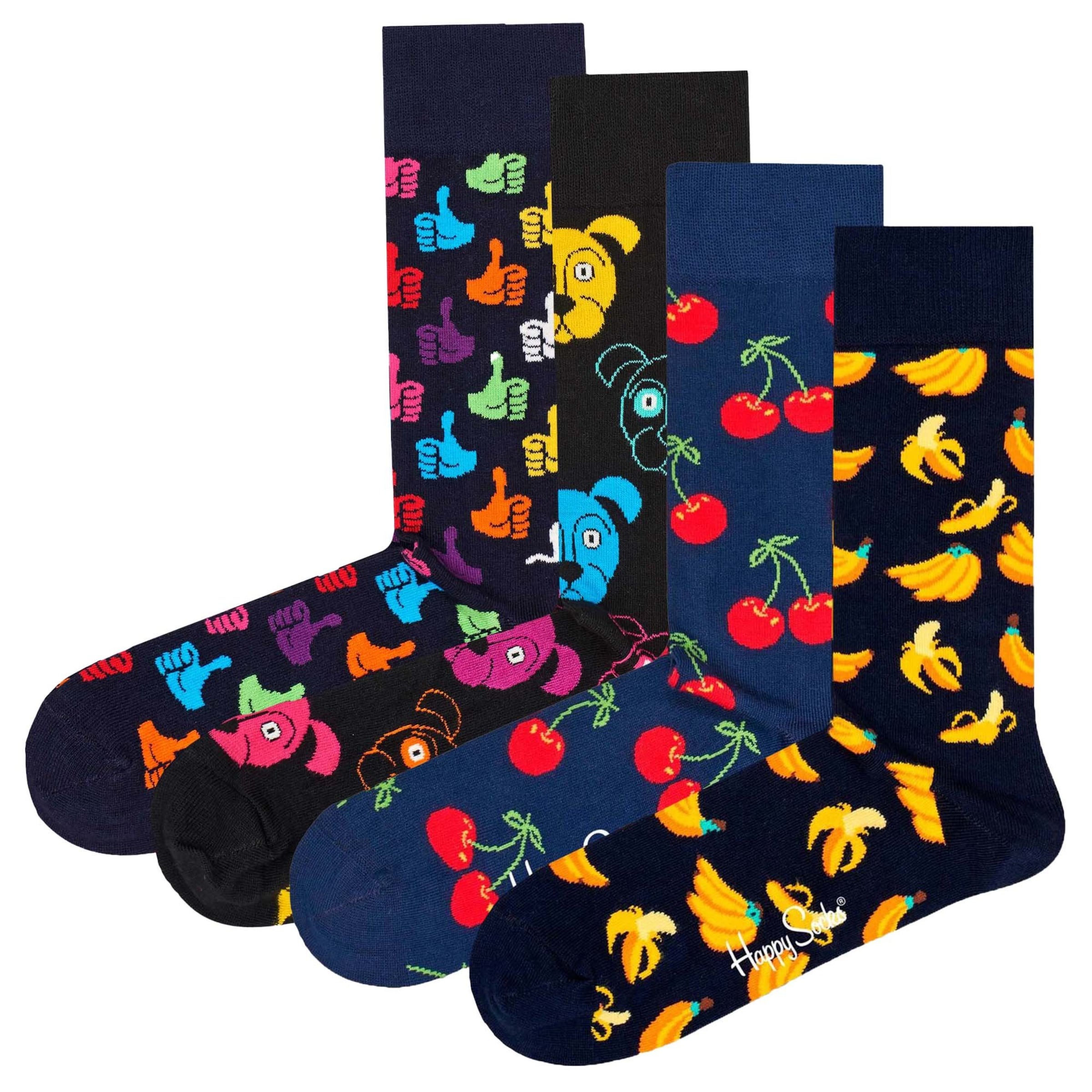 Happy Socks Zokni - fekete: elől