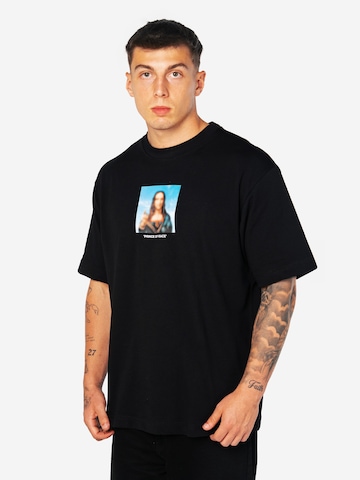 ATELIER OF FAITH Shirt 'PRINCE OF PEACE - SALVATOR MUNDI' in Zwart: voorkant