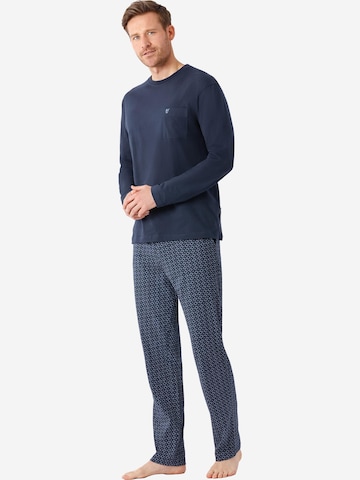 Pigiama lungo 'Premium Cotton' di HAJO in blu