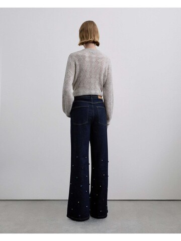 mėlyna Scalpers Plačios klešnės Džinsai