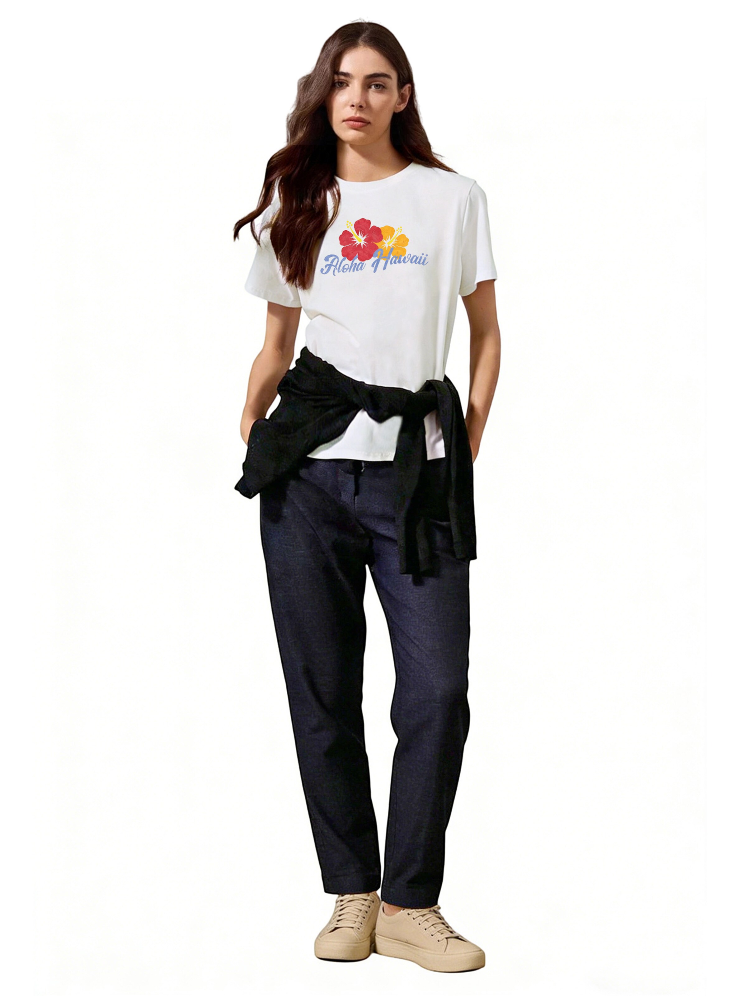 GORHEY Shirt‌ in Weiß