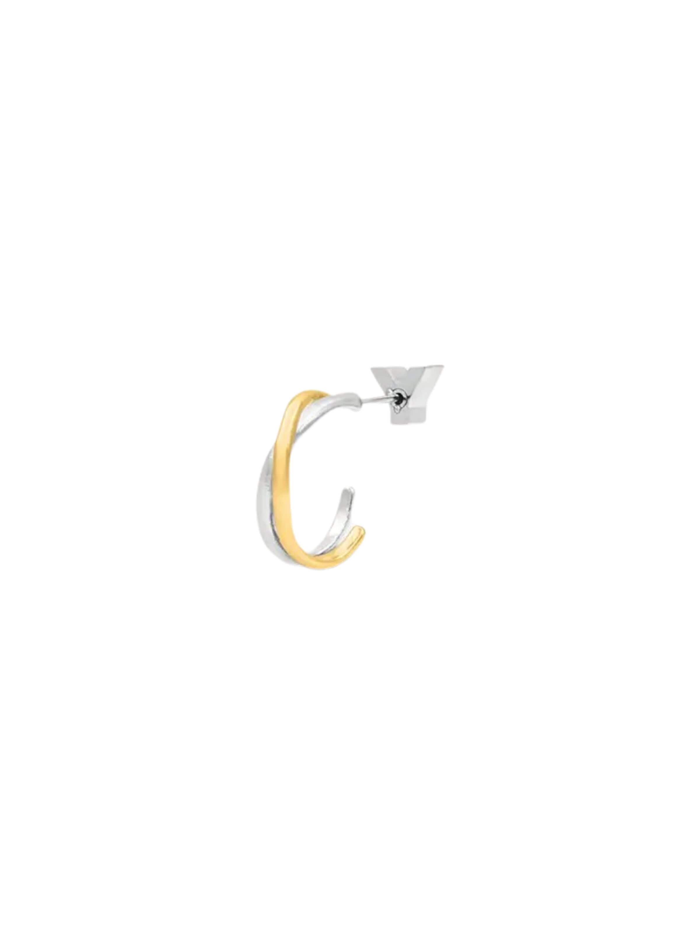 YParis Earrings in Silver: front