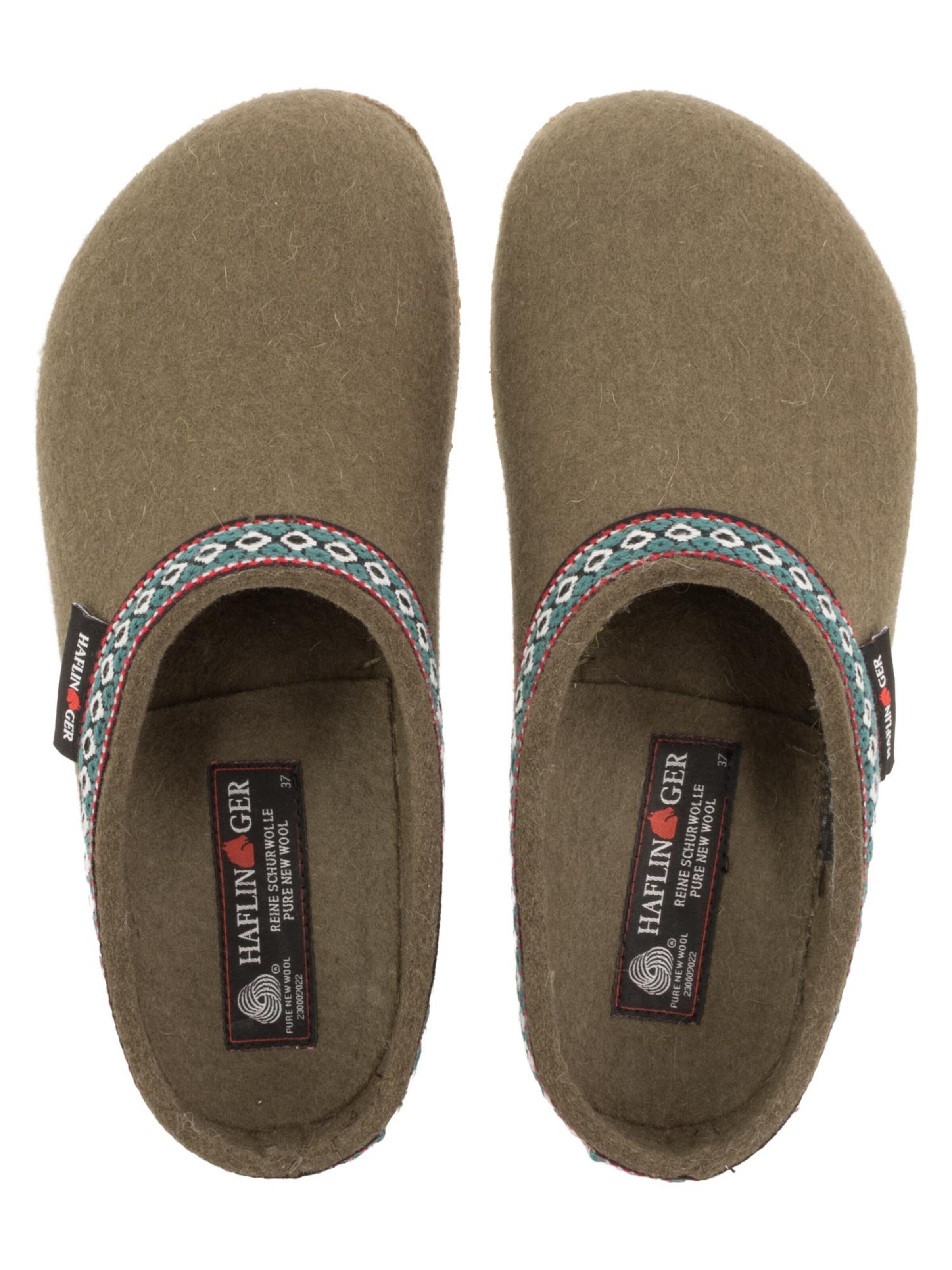HAFLINGER Clogs 'Franzl'‌‌‌‌ in Braun