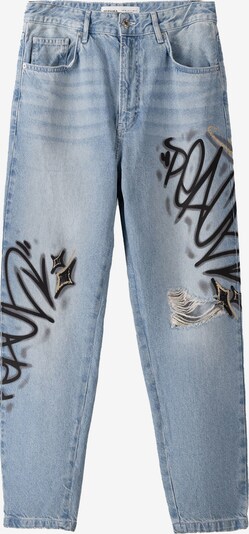 Bershka Jeans in hellblau / grau / schwarz, Produktansicht