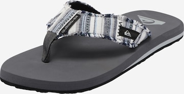 Tongs 'MONKEY ABYSS' QUIKSILVER en gris : devant