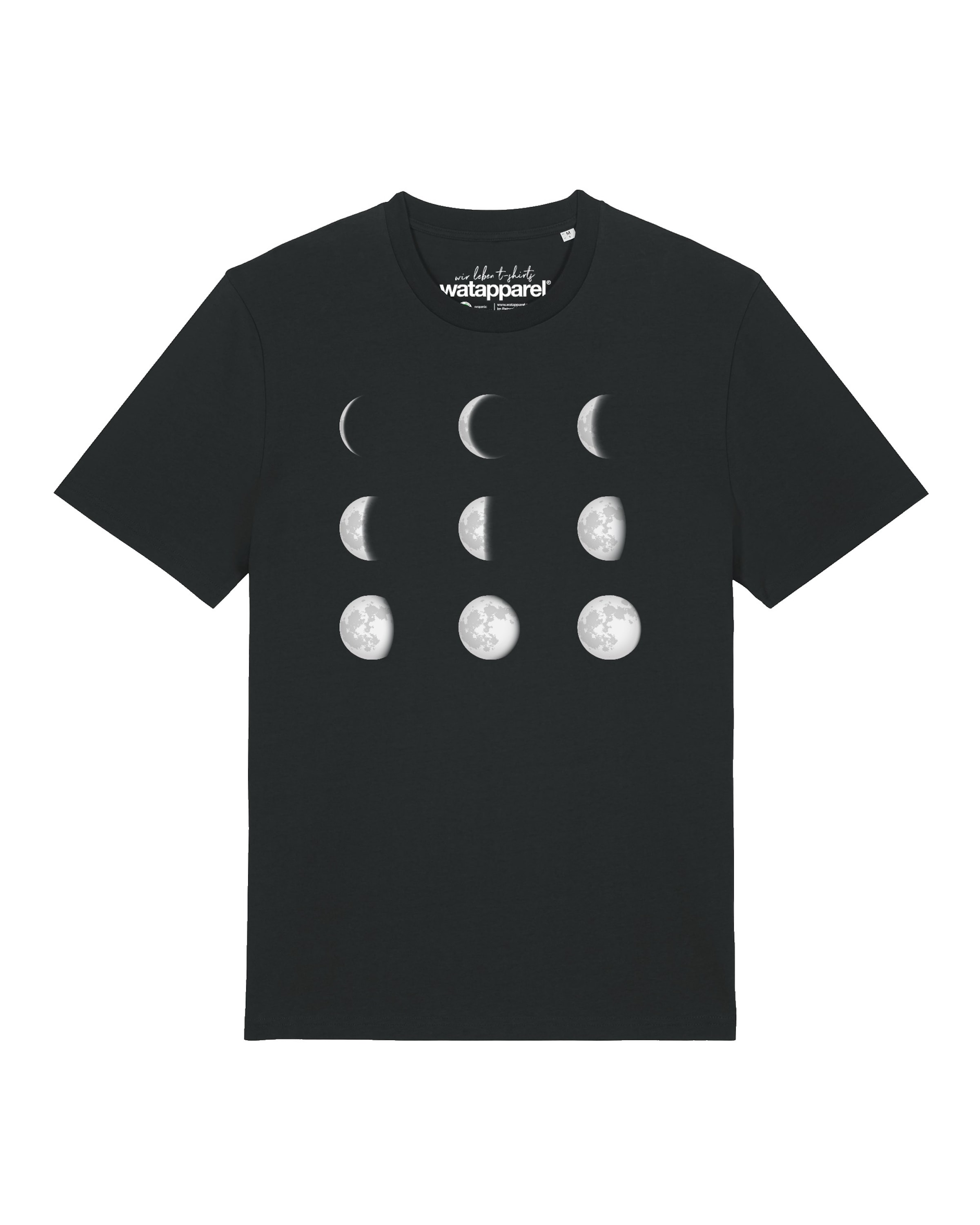 T-Shirt 'Moonphases' Watapparel en noir : devant