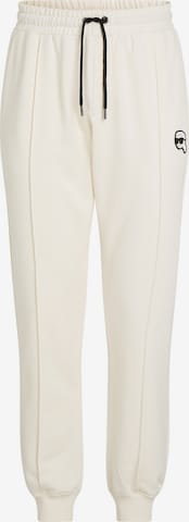 Karl Lagerfeld Tapered Broek in Wit: voorkant