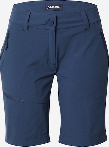 Schöffel Regular Outdoor Pants 'Toblach 2' in Blue: front