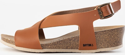 Bayton Sandales 'Salamanque' en camel / noir, Vue avec produit