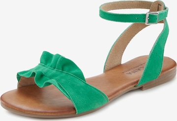 LASCANA Strap Sandals in Green: front