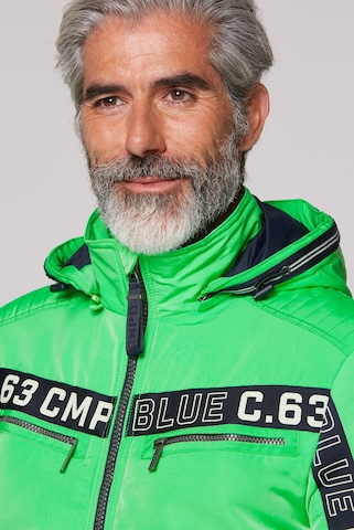 CAMP DAVID Jacke mit Biker-Elementen und Logo-Tapes in Grün