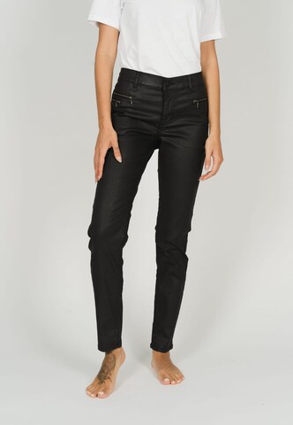 Angels Slimfit Hose 'Malu' in Schwarz: Vorderseite
