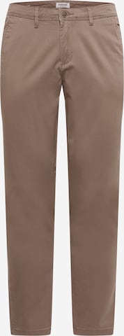 JACK & JONES Chino kalhoty – hnědá: přední strana