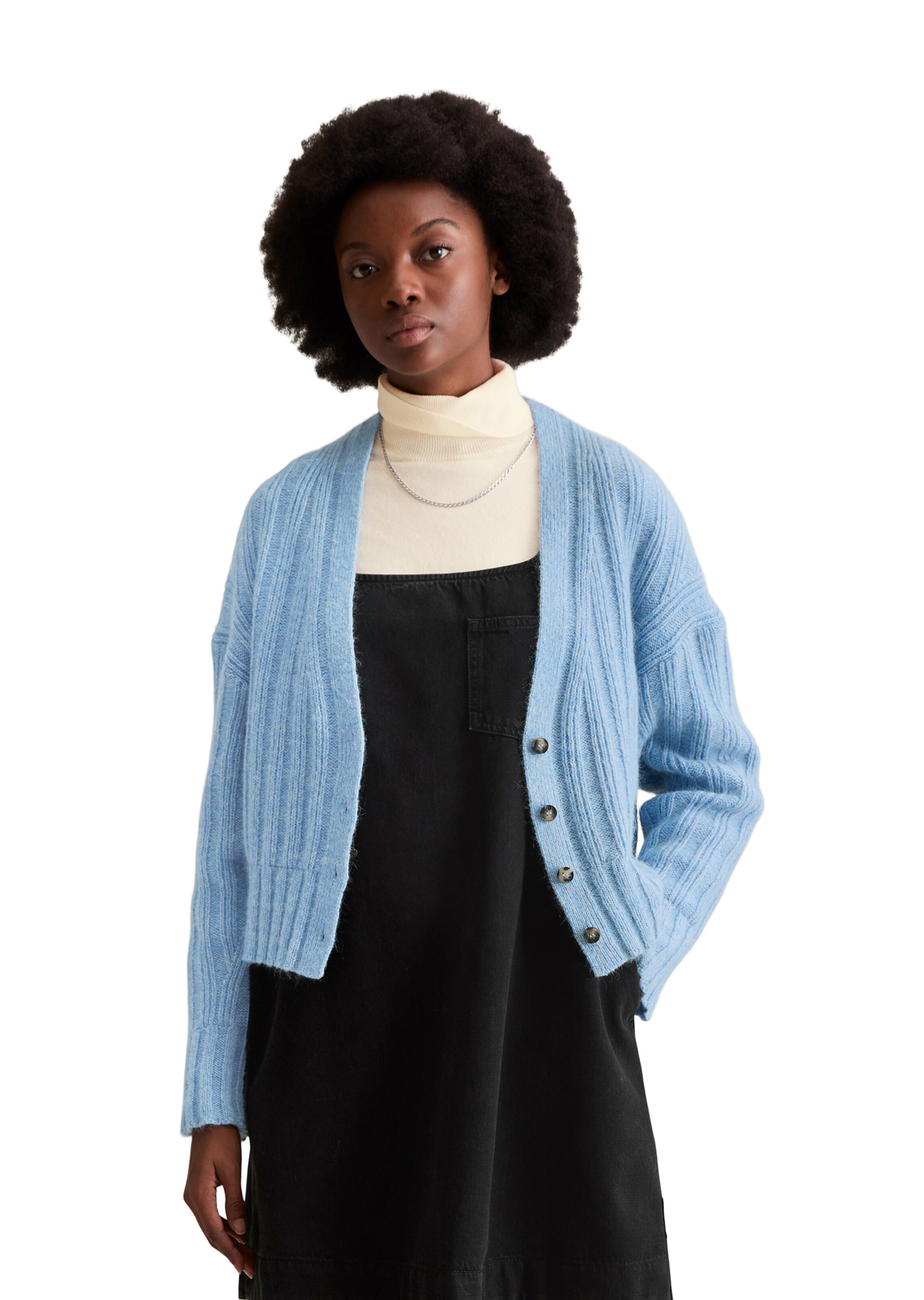 Marc O'Polo DENIM Strickjacke in Blau: Vorderseite