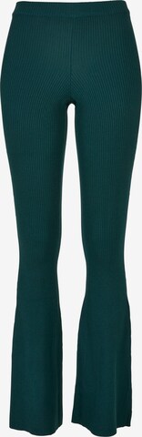 évasé Pantalon Urban Classics en vert : devant