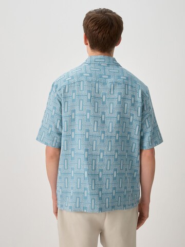 Next Regular fit Button Up Shirt in Blue