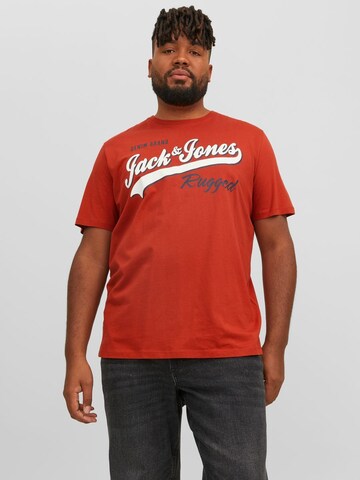 Jack & Jones Plus Shirt in Orange: front