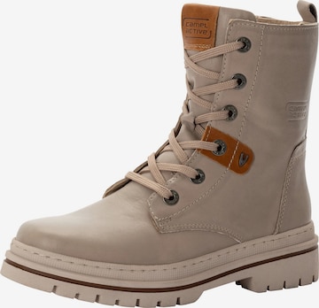 CAMEL ACTIVE Lace-Up Ankle Boots in Beige: front