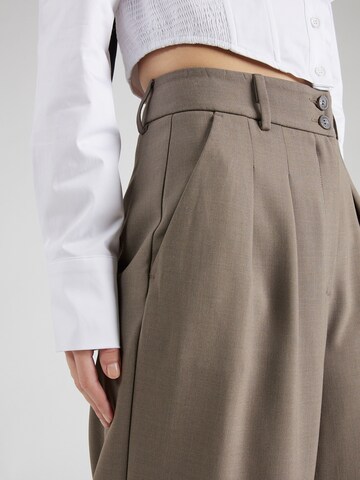 FIVEUNITS Wide leg Pleat-front trousers 'Karen' in Brown