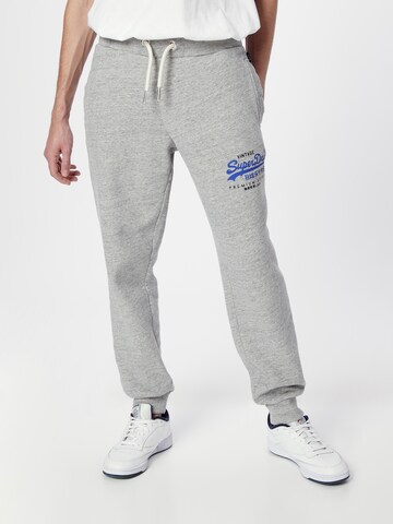 Superdry Tapered Pants 'Heritage' in Grey: front