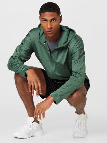 ADIDAS SPORTSWEAR - Casaco de treino em moletão 'Workout Warm ' em verde