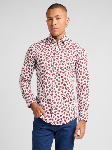 BOSS Regular fit Button Up Shirt 'HANK' in Red: front