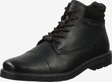 bugatti Lace-Up Boots in Black: front