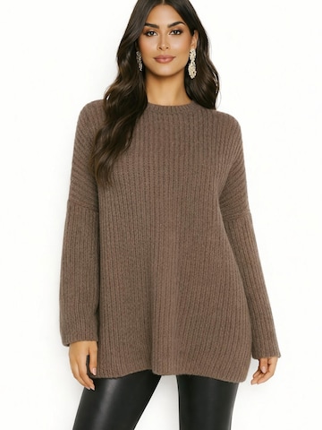 Worldclassca Oversized Sweater 'Dicker' in Grey: front