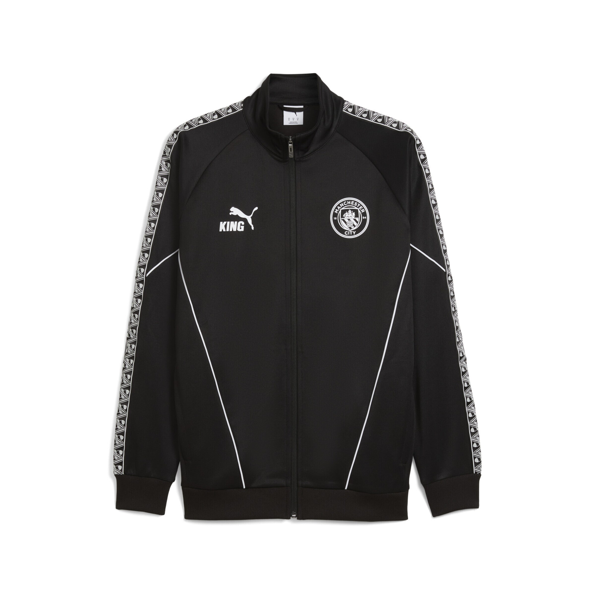 PUMA Sports sweat jacket 'Manchester City KING Anthem' in Black: front