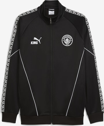 PUMA Sportsweatjacke 'Manchester City KING Anthem' in Schwarz: Vorderseite