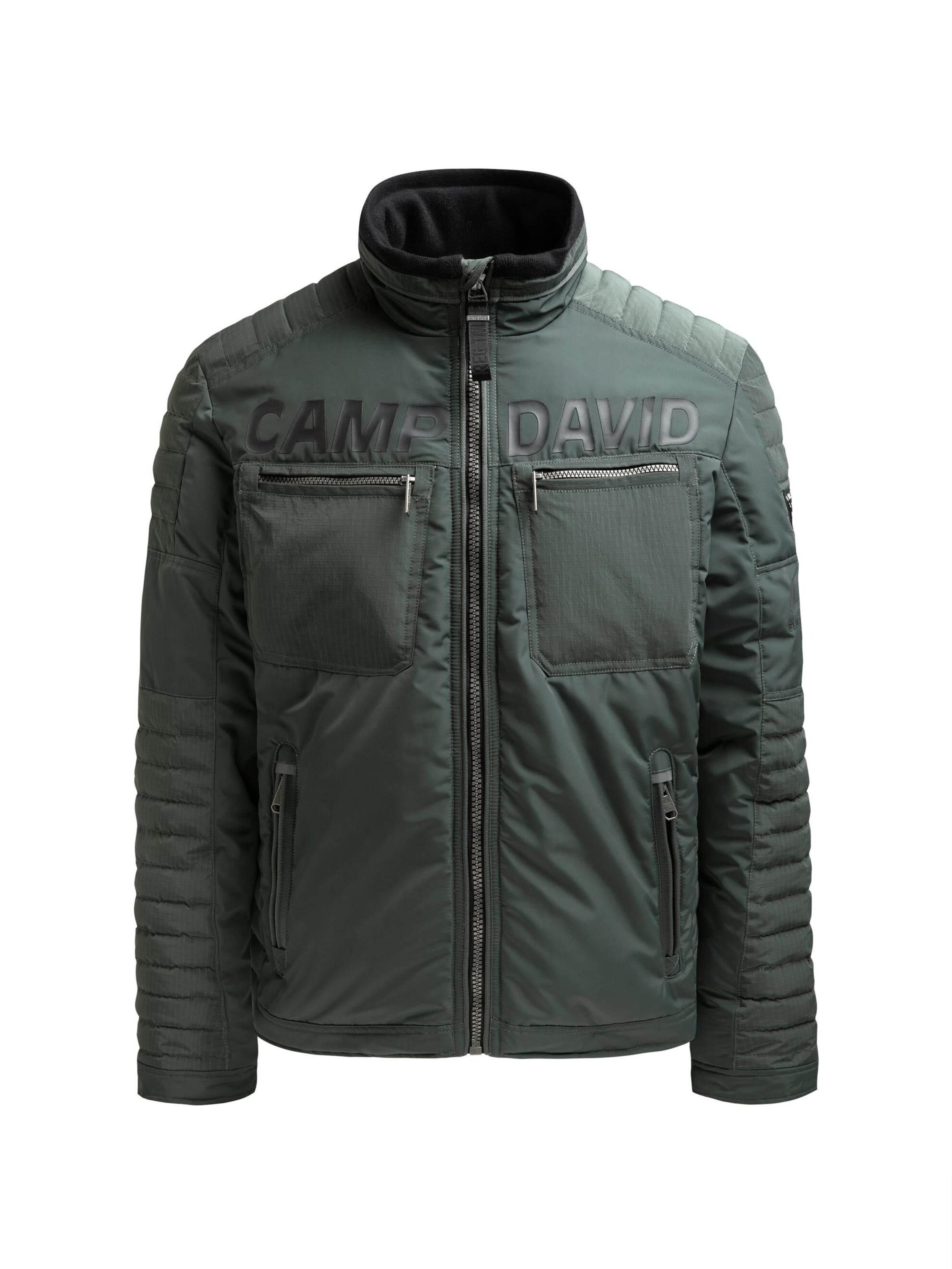 CAMP DAVID Winter Jacket in Green: front
